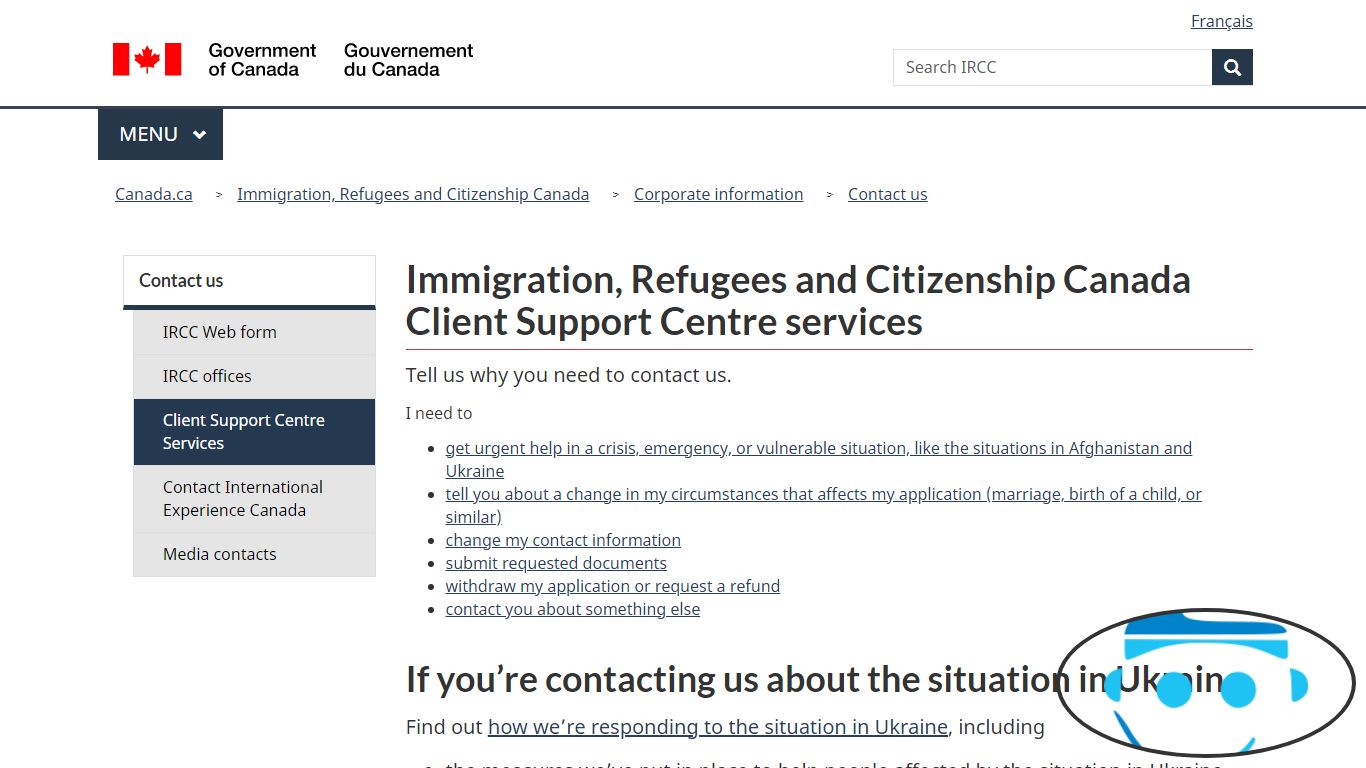 Client Support Centre services — Immigration, Refugees and ... - Canada