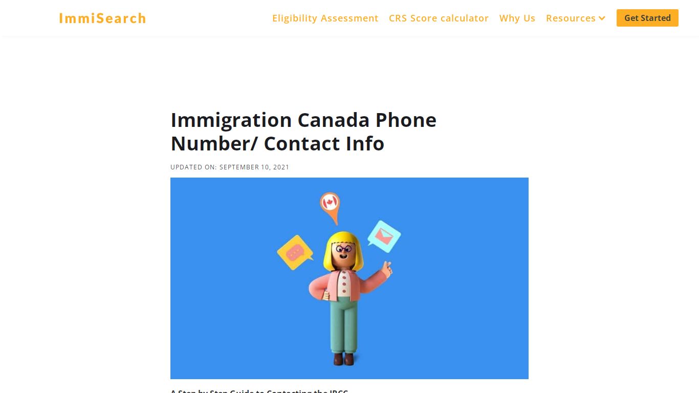 Immigration Canada Phone Number/ Contact Info - ImmiSearch