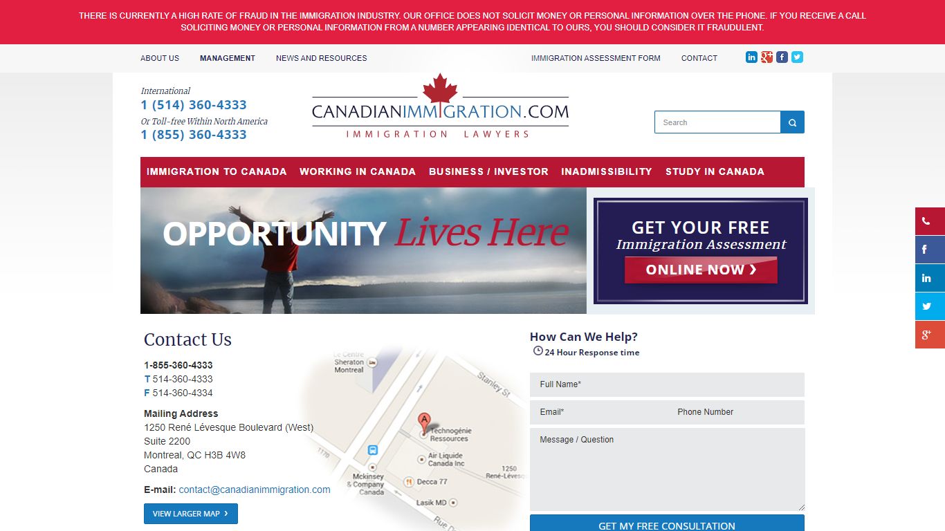 Contact Us | Canadian Immigration